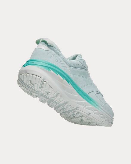 HOKA Bondi L Suede Blue Glass / Atlantis Running Shoes - 4