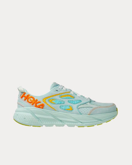 HOKA Clifton L Embroidery Blue Grass / Radiant Yellow Running Shoes - 1