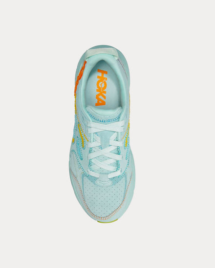 HOKA Clifton L Embroidery Blue Grass / Radiant Yellow Running Shoes - 2