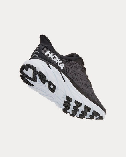 HOKA Clifton 8 Mesh Black / White Running Shoes - 4