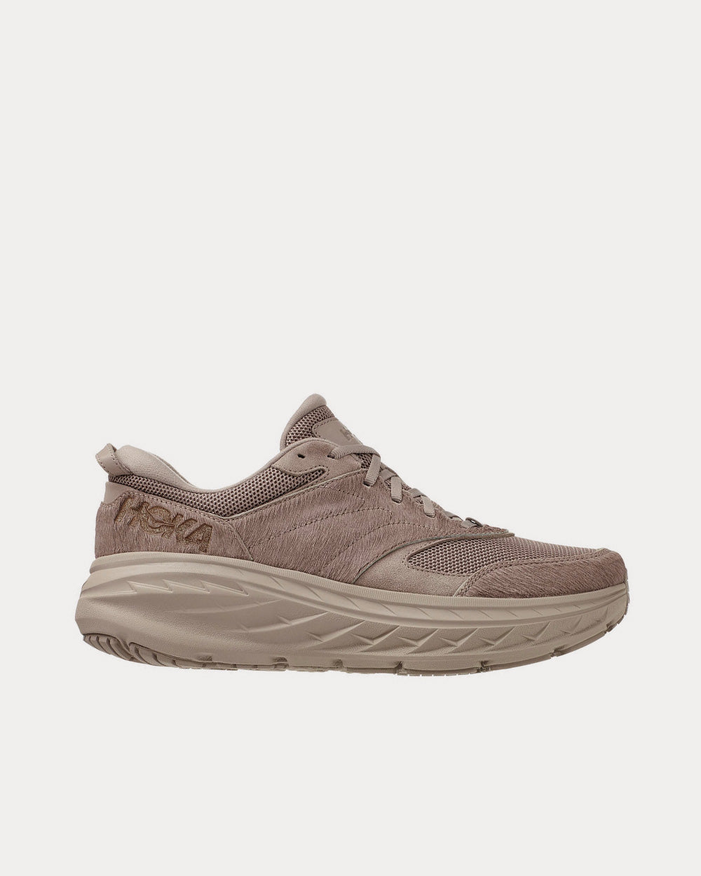 HOKA x Engineered Garments Unisex Bondi L Simply Taupe Cow Hair