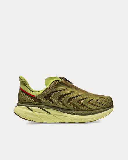 HOKA Project Clifton Avocado / Dark Citron Running Shoes - 1