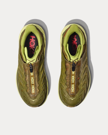 HOKA Project Clifton Avocado / Dark Citron Running Shoes - 2
