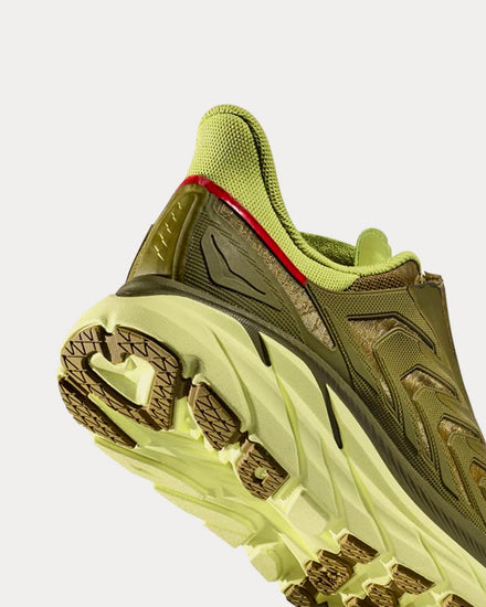 HOKA Project Clifton Avocado / Dark Citron Running Shoes - 3