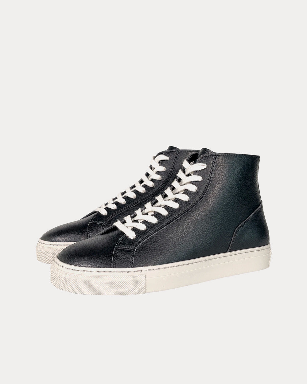 Humans Are Vain - Visby V2 Sustainable Vegan Leather Black High Top Sneakers