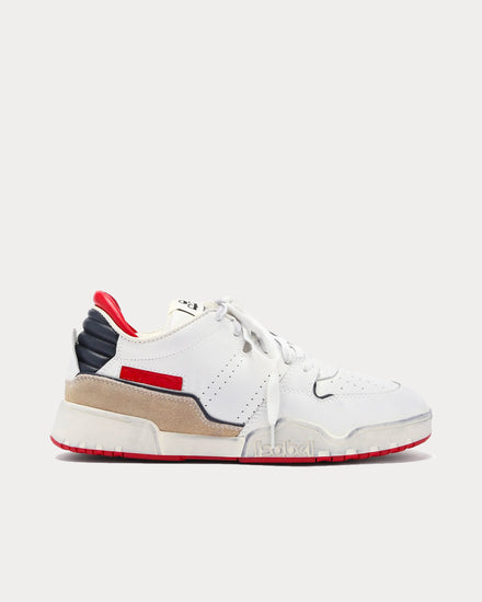 Isabel Marant Emree Aged-Effect White / Red Low Top Sneakers - 1