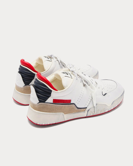 Isabel Marant Emree Aged-Effect White / Red Low Top Sneakers - 3