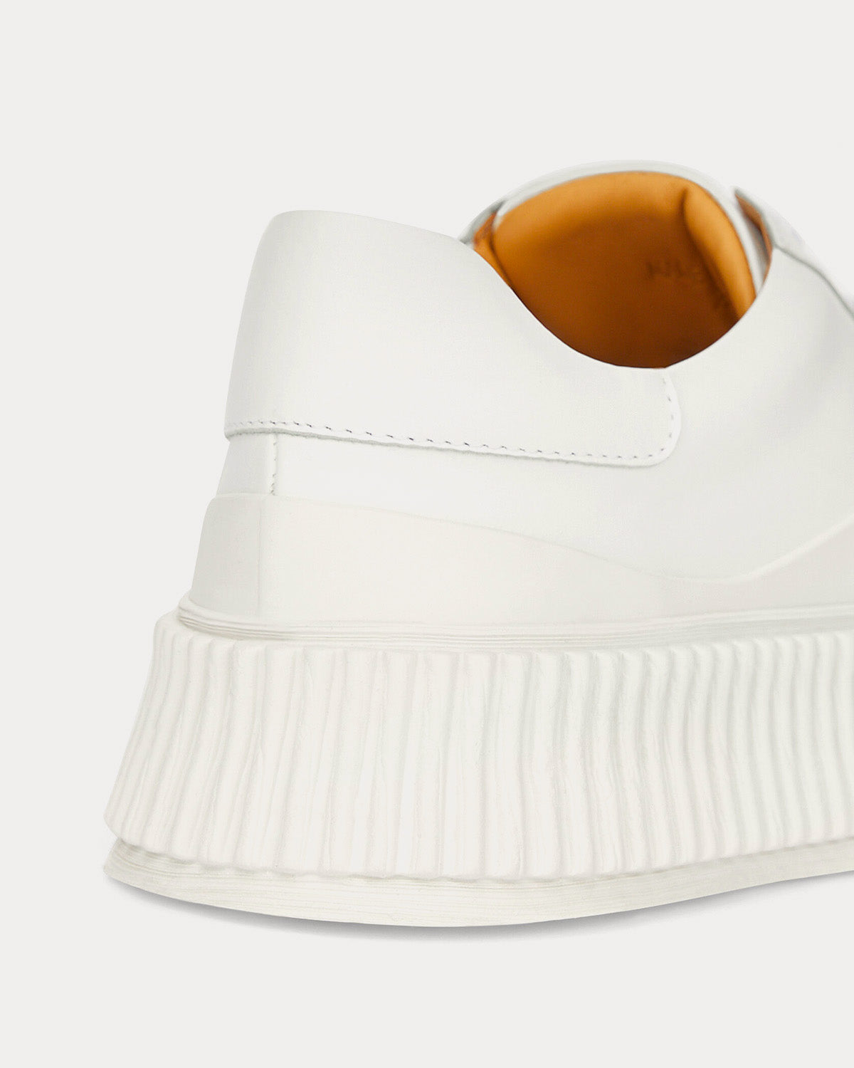 Jil Sander - Platform Leather White Low Top Sneakers