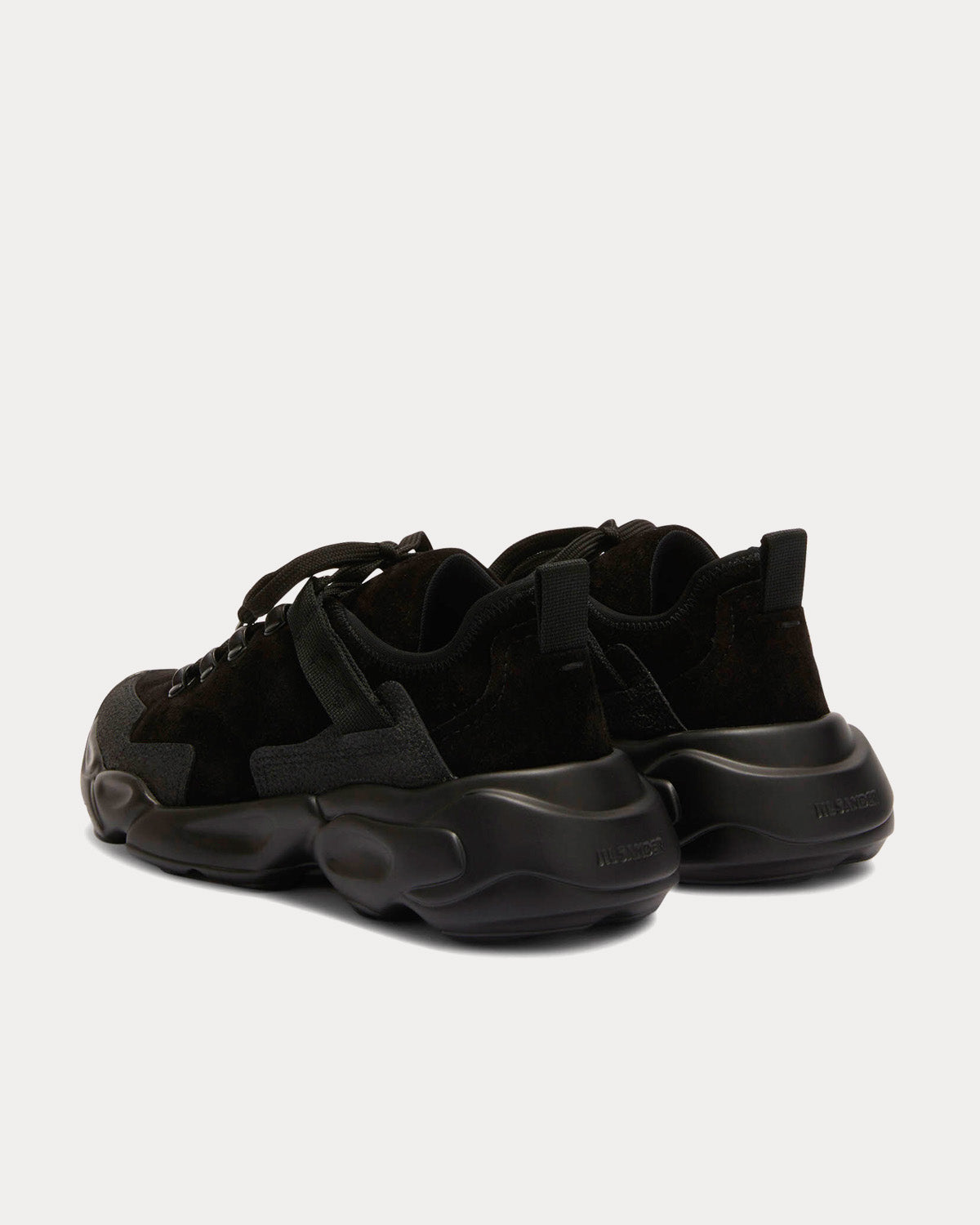 Jil Sander - Suede Leather Black Low Top Sneakers