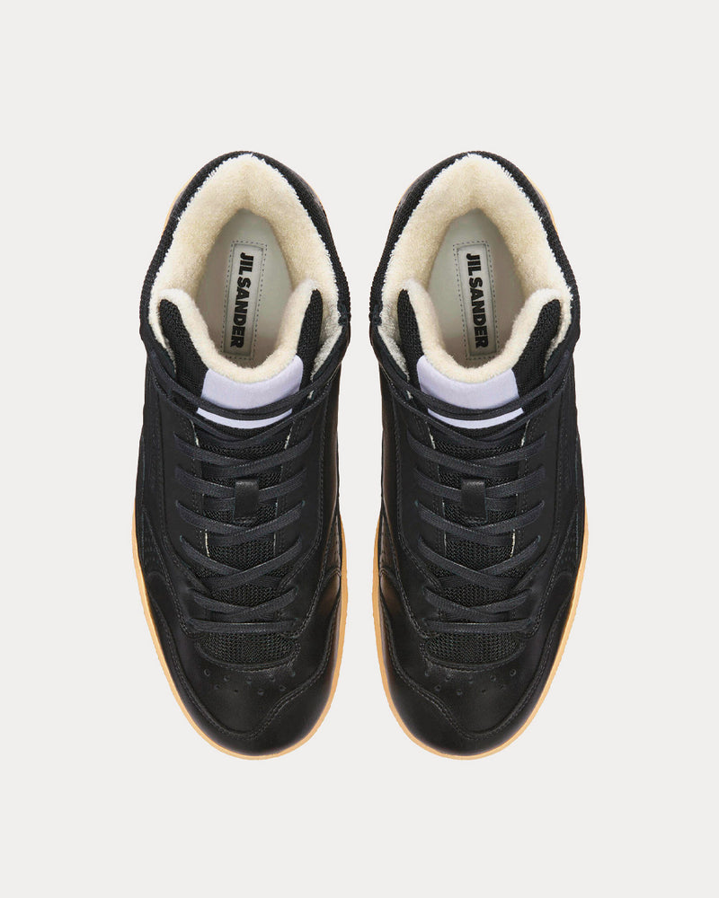 Jil Sander Basket Black High Top Sneakers - 2