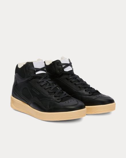 Jil Sander Basket Black High Top Sneakers - 3