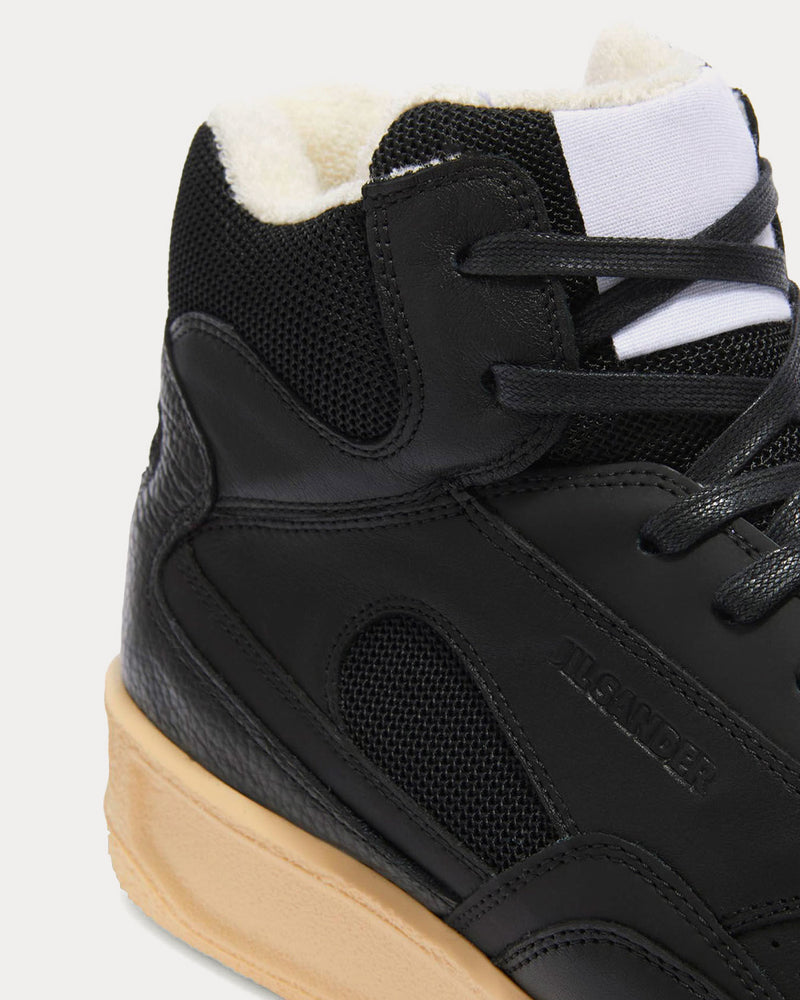 Jil Sander Basket Black High Top Sneakers - 5