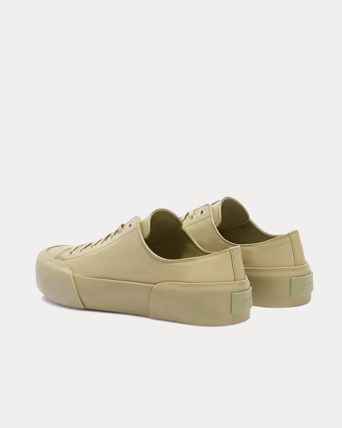 Jil Sander - Leather Pastel Green Low Top Sneakers