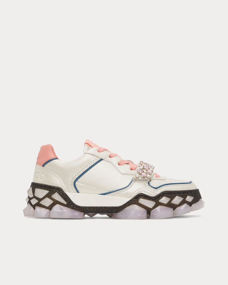 Jimmy Choo Diamond X Off-White / Pink Low Top Sneakers - 1