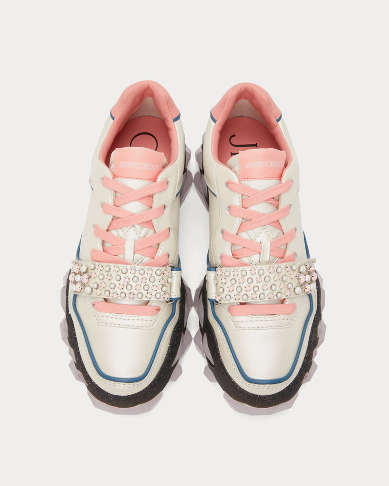 Jimmy Choo Diamond X Off-White / Pink Low Top Sneakers - 2
