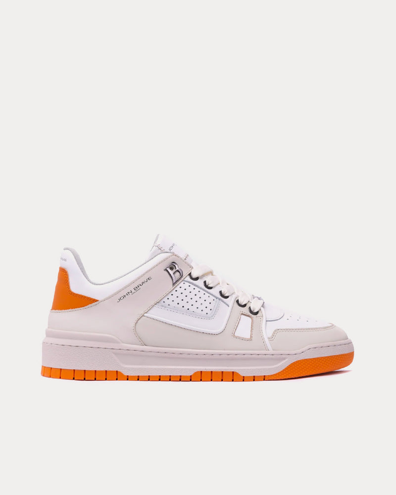 John Brave Rome Beige / Orange Low Top Sneakers - 1
