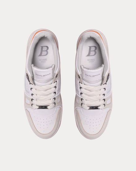 John Brave Rome Beige / Orange Low Top Sneakers - 2