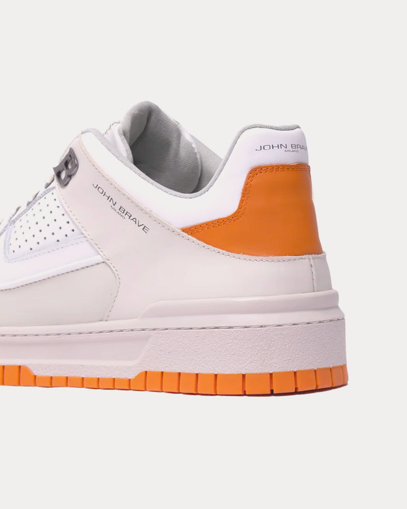 John Brave Rome Beige / Orange Low Top Sneakers - 3