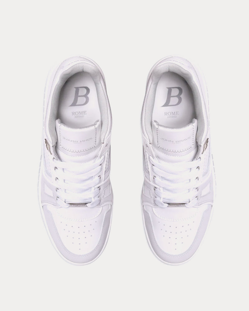 John Brave Men's Rome White Low Top Sneakers