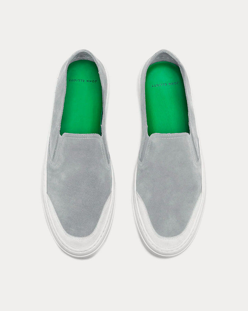 John Elliott Haze Suede Moon Grey Slip On Sneakers - 2