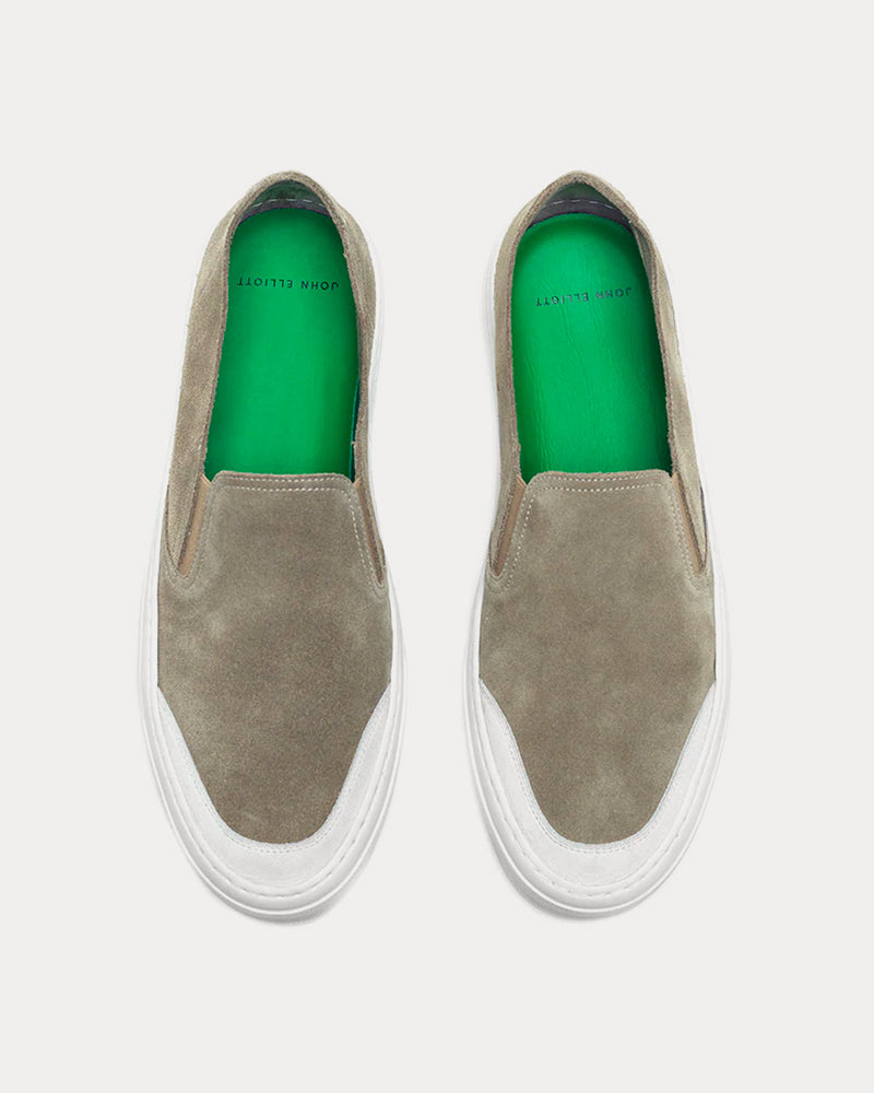John Elliott Haze Suede Mocha Slip On Sneakers - 2
