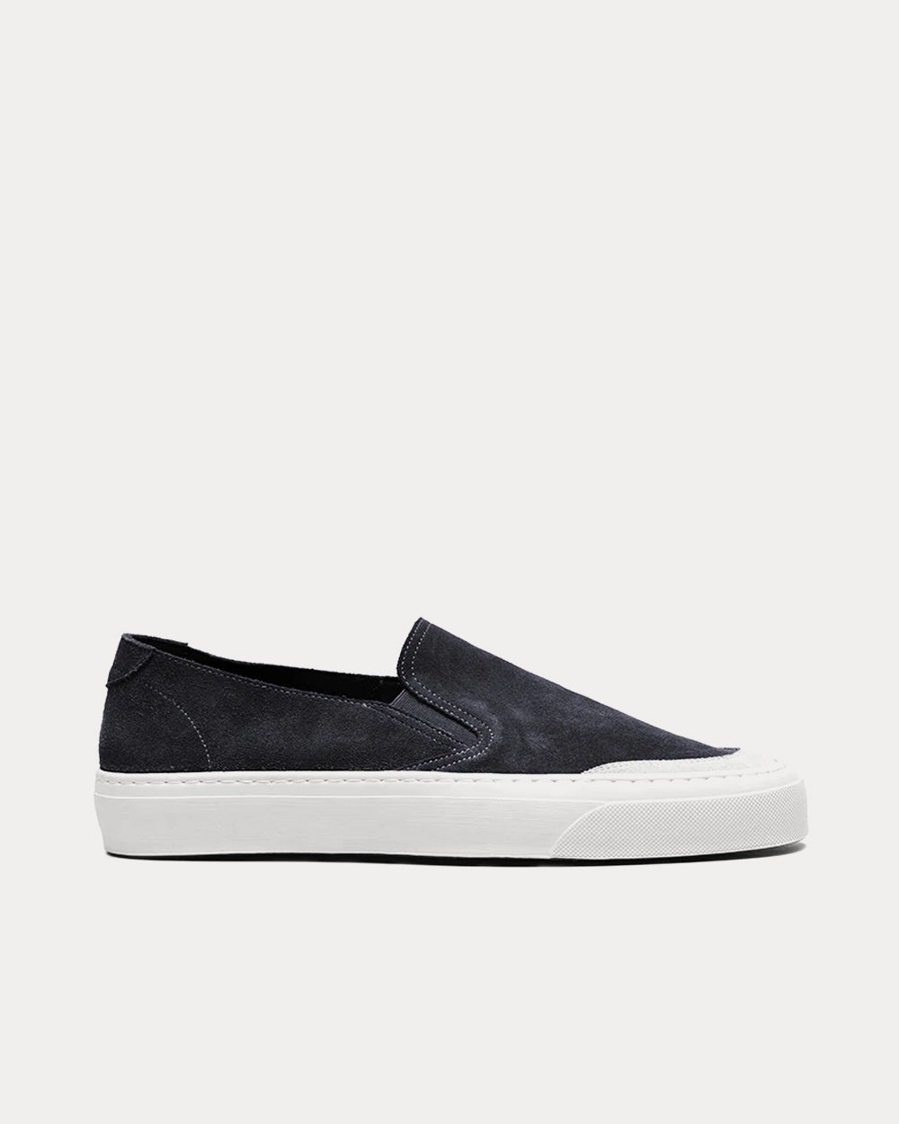 Black suede top slip on trainers