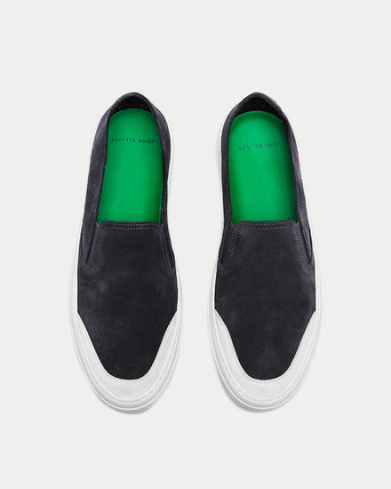 John Elliott Haze Suede Vintage Black Slip On Sneakers - 2