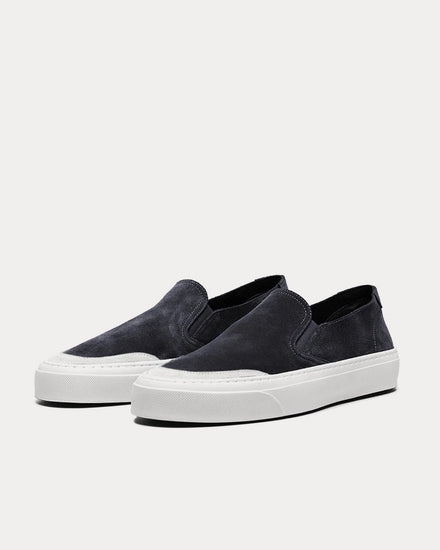 John Elliott Haze Suede Vintage Black Slip On Sneakers - 3