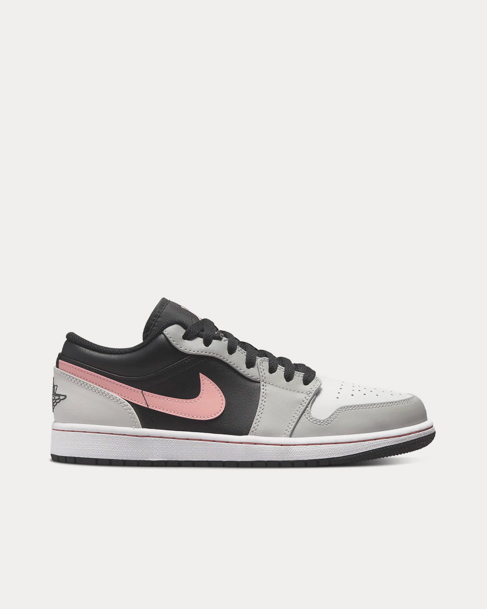Jordan Air Jordan 1 Low Black Grey Fog White Bleached Coral Low Top Sneakers Sneak in Peace