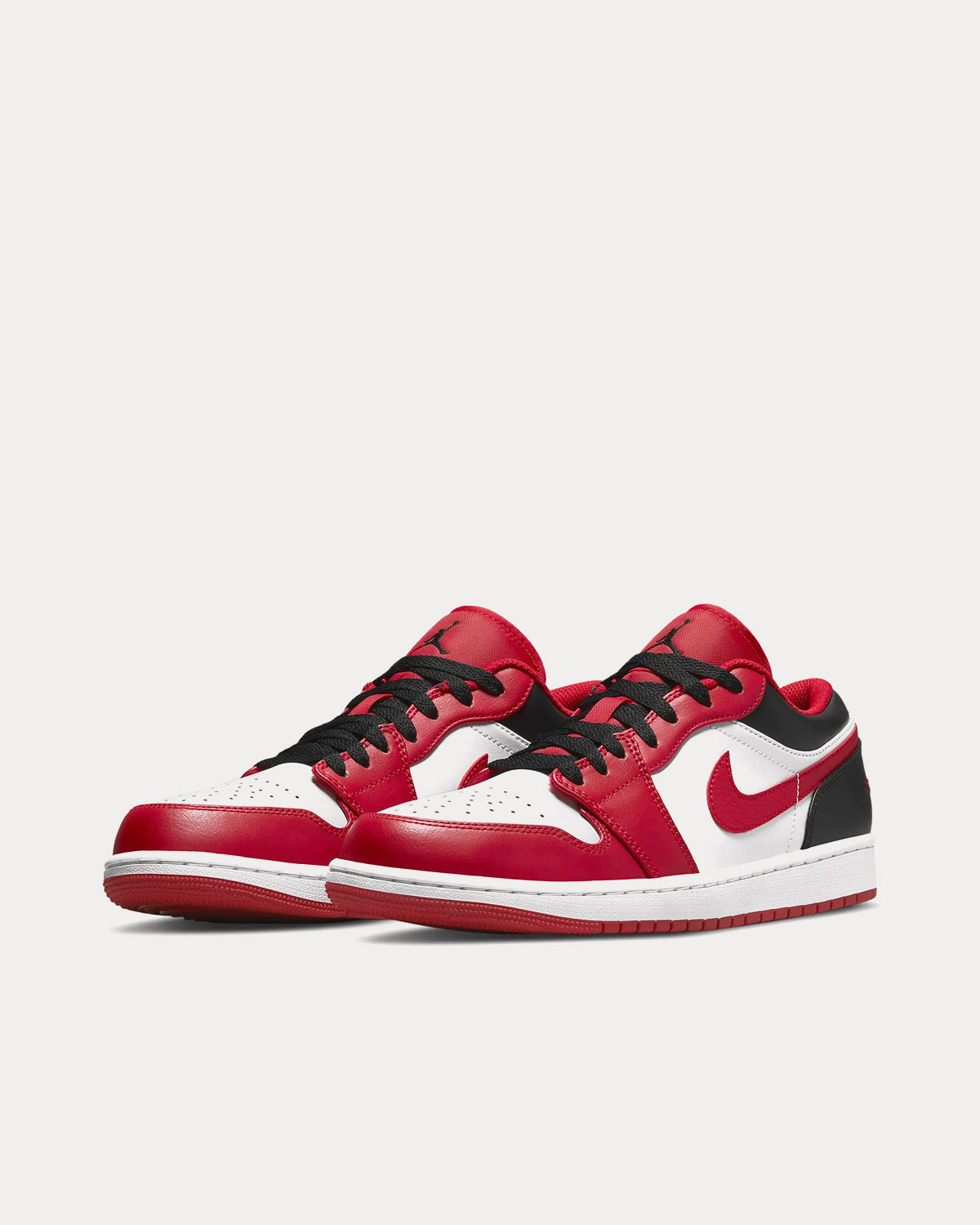 Air jordan 1 low white black red discount