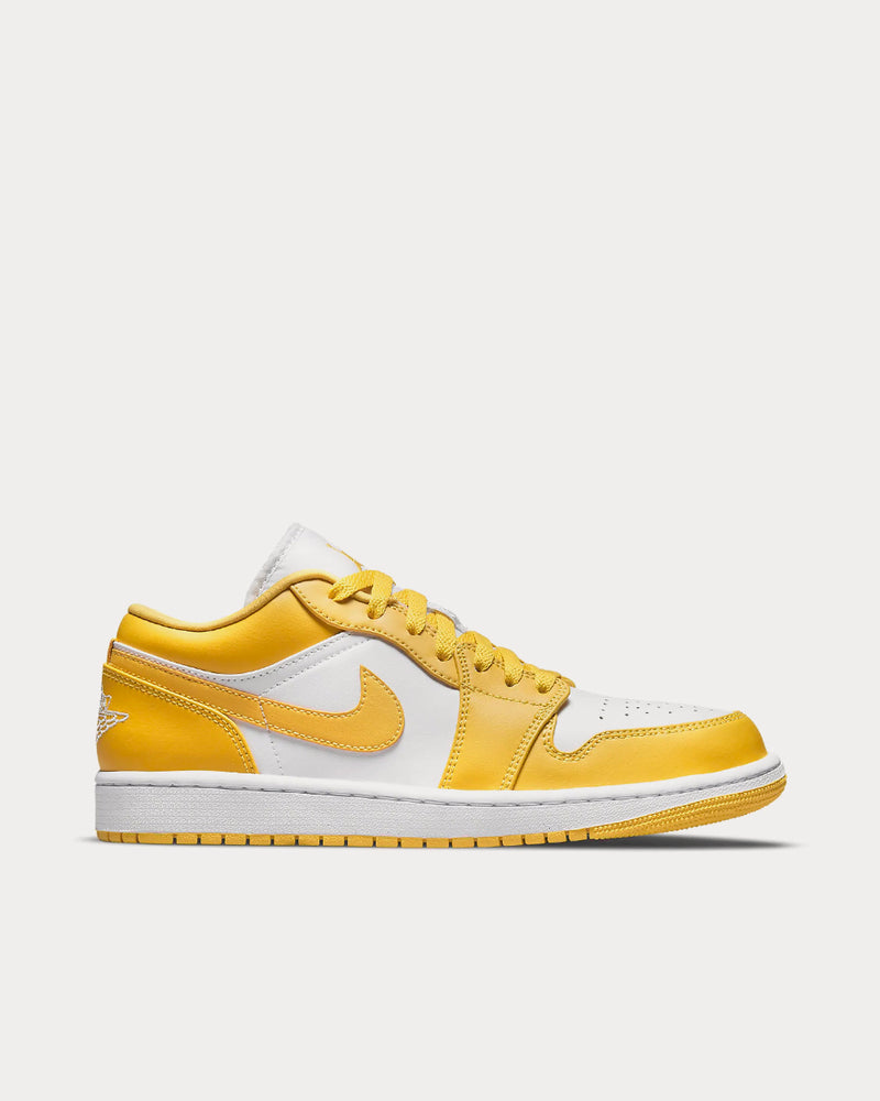 Jordan Air Jordan 1 Low White / Pollen Low Top Sneakers - 1