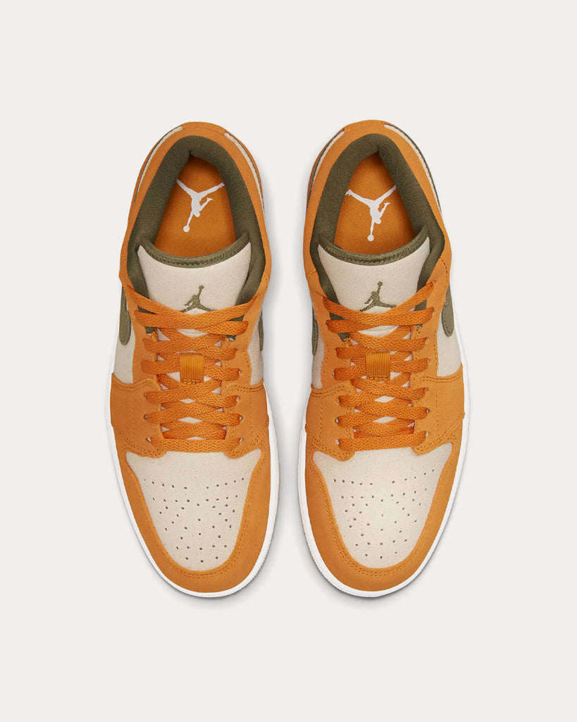 Low top white and orange jordans Clearance