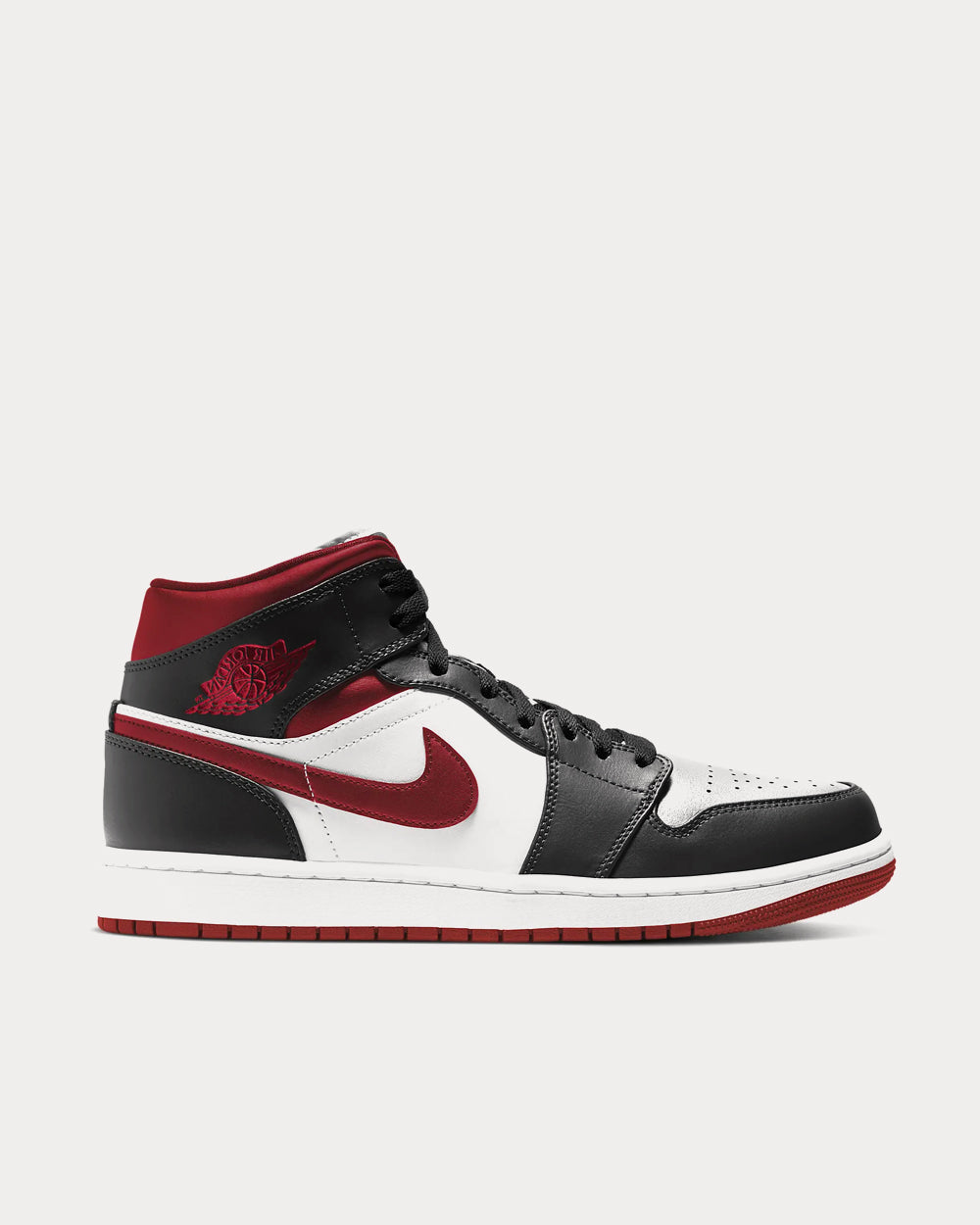 Jordan Men's Air Jordan Mid White Black Gym Red High Top