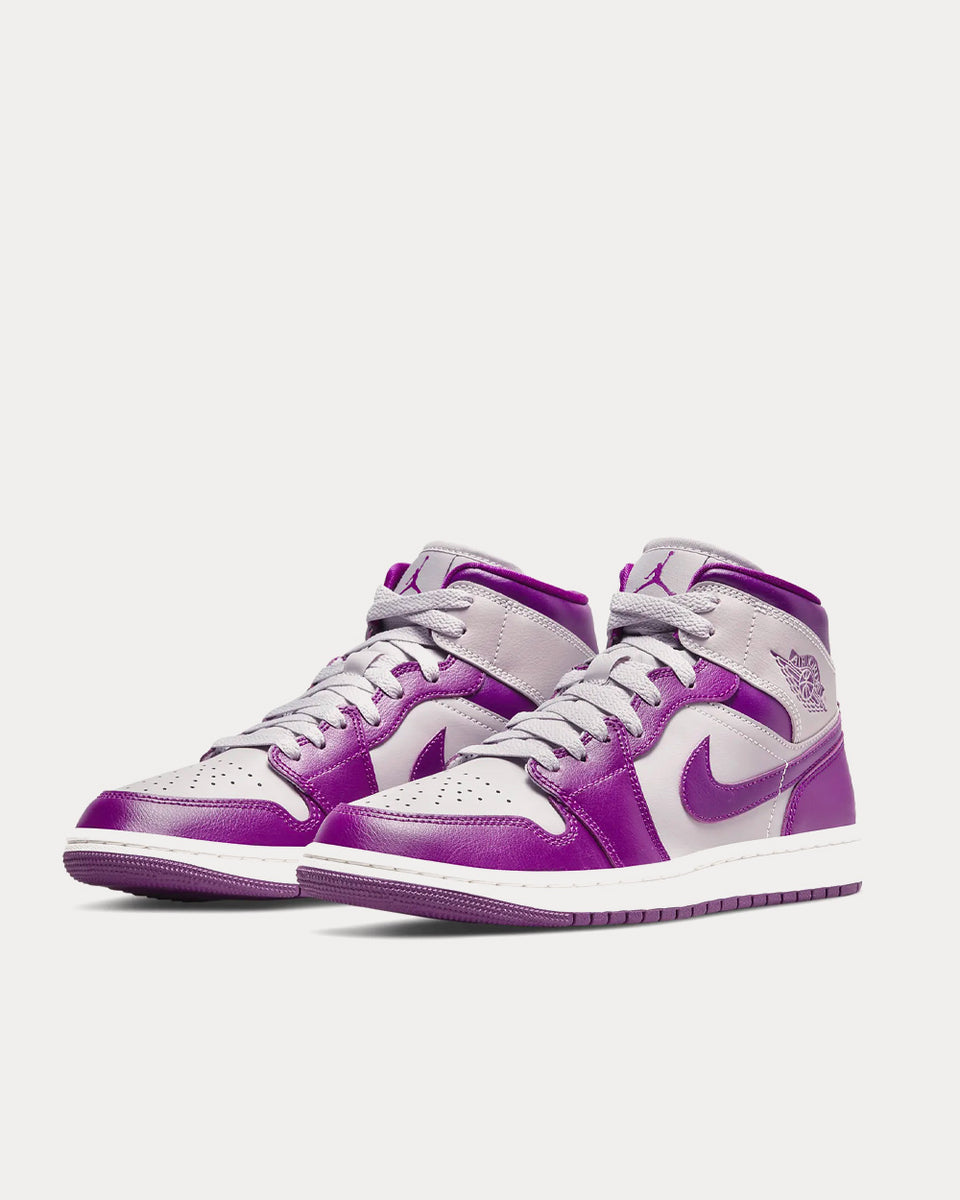 Jordan Air Jordan 1 Mid Amethyst Ash Sail Red Plum High Top Sneakers
