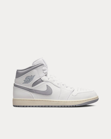 Jordan Air Jordan 1 Mid White / Stealth High Top Sneakers