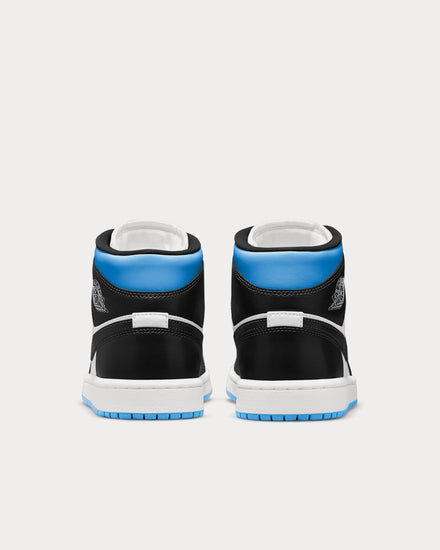 Jordan Air Jordan 1 Mid White / Black / University Blue High Top Sneakers - 4