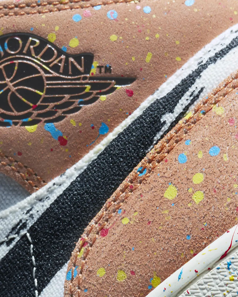 Jordan Air Jordan 1 Mid SE Sail / Cider / Chile Red / Black High Top Sneakers - 6