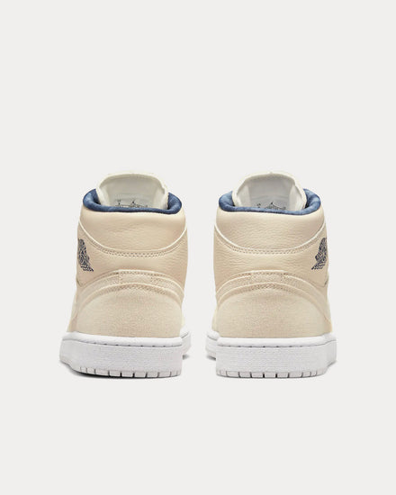 Jordan Air Jordan 1 Mid SE Sand Drift / Midnight Navy / White / Sail High Top Sneakers - 4