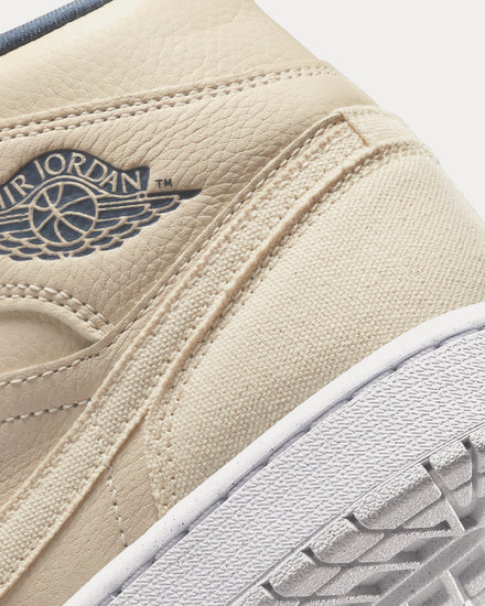 Jordan Air Jordan 1 Mid SE Sand Drift / Midnight Navy / White / Sail High Top Sneakers - 5