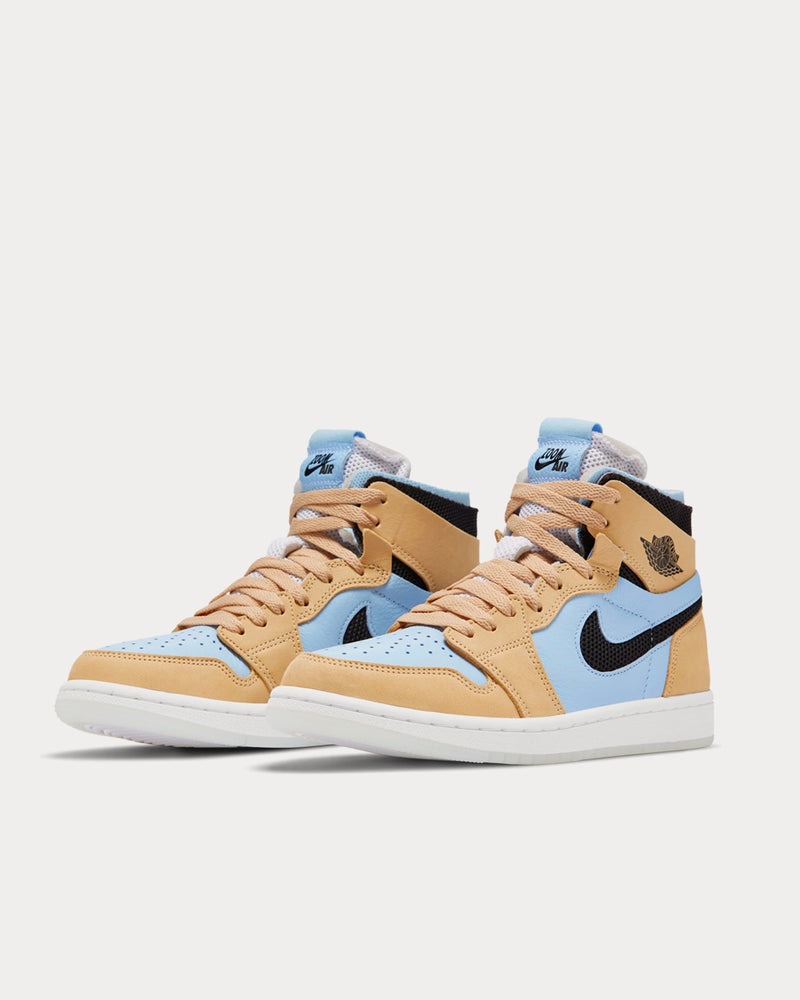 Jordan Air Jordan 1 Zoom Air Comfort Psychic Blue / Black / Sesame / White High Top Sneakers - 2