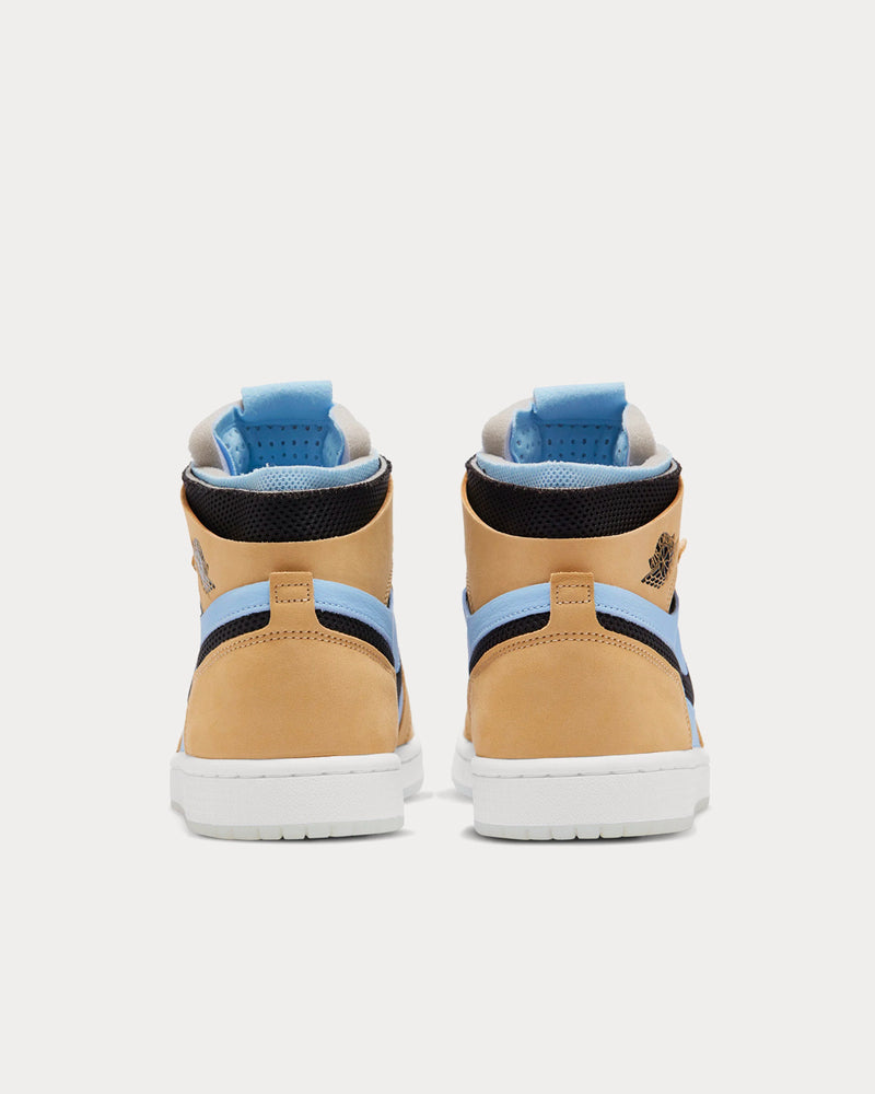 Jordan Air Jordan 1 Zoom Air Comfort Psychic Blue / Black / Sesame / White High Top Sneakers - 4