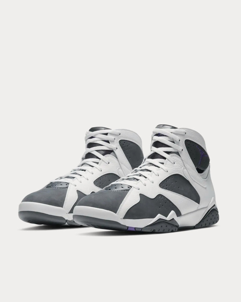 Jordan Air Jordan 7 Flint White / Purple / Grey / Black High Top Sneakers - 2