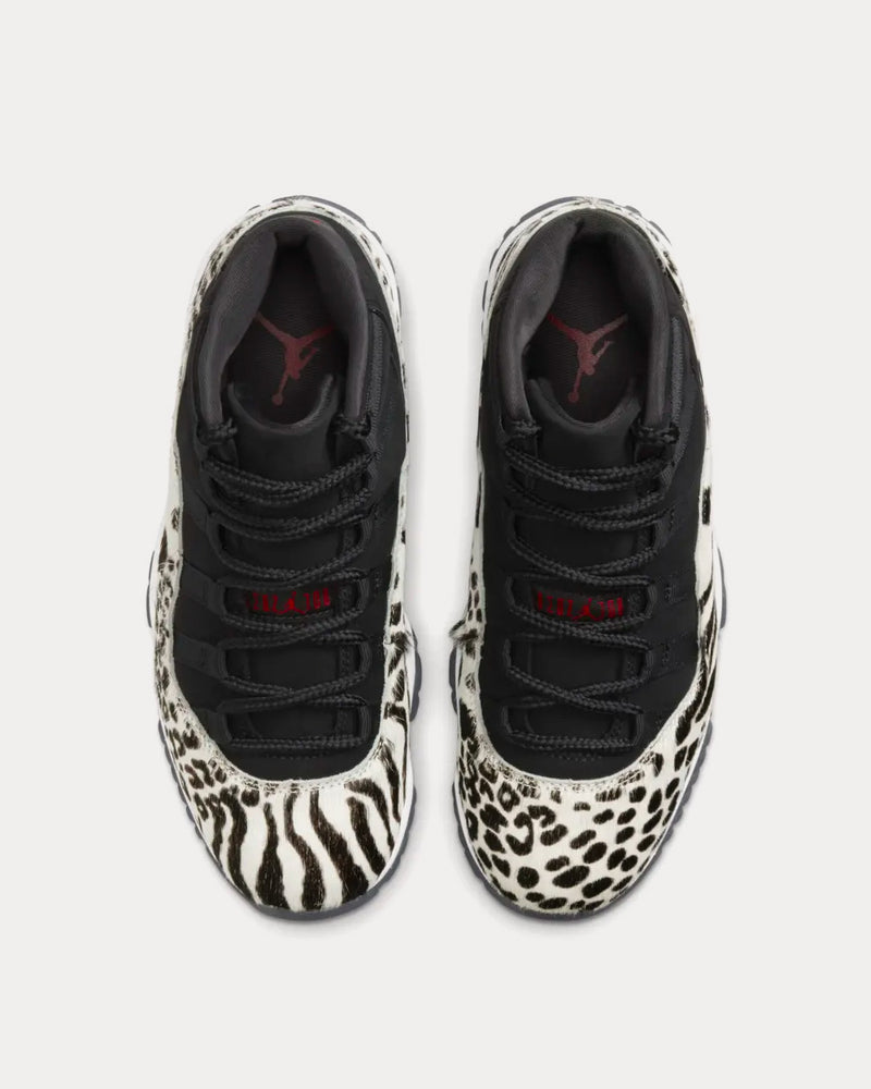 Jordan Air Jordan 11 Animal Instinct Black / White High Top Sneakers - 2