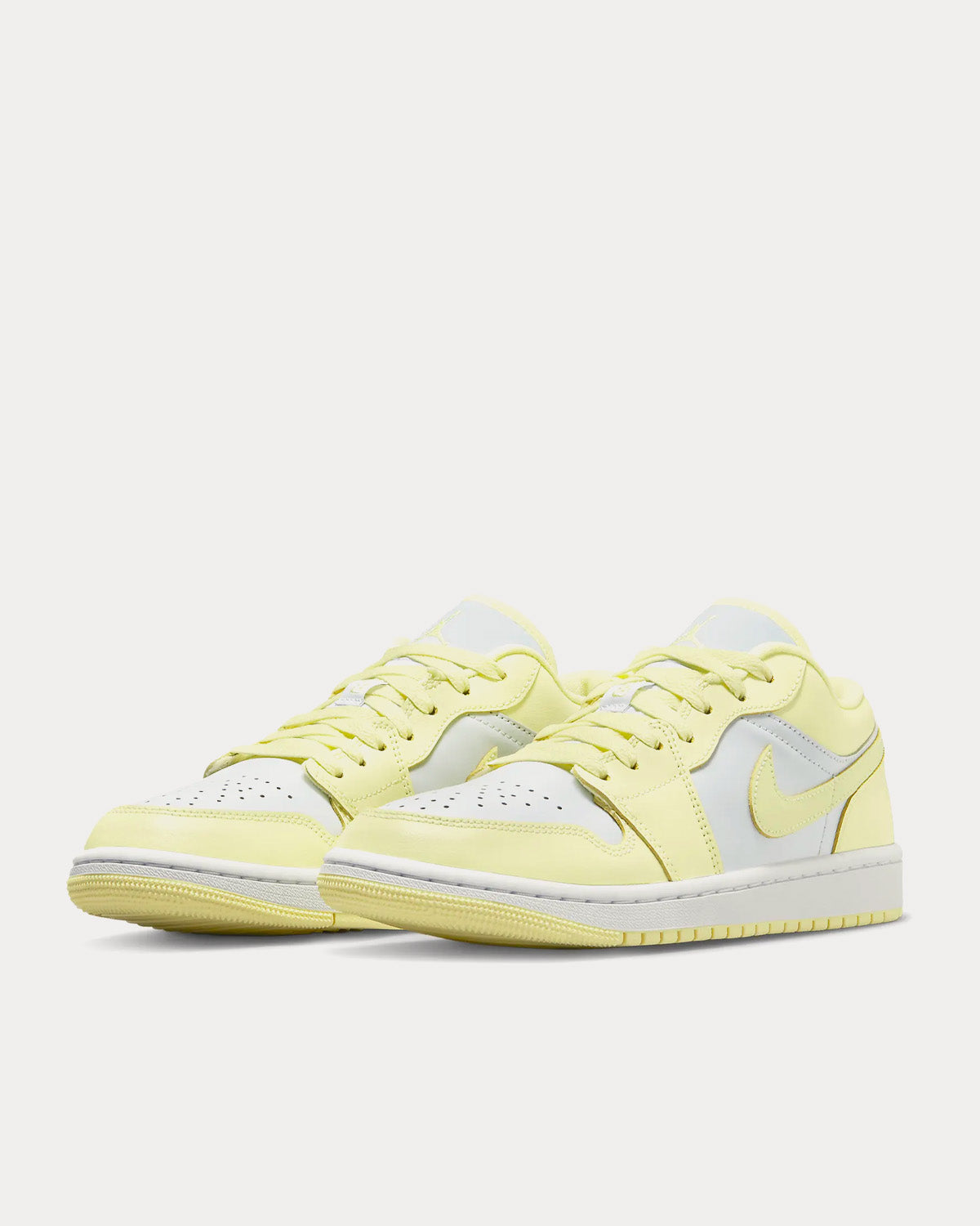 Jordan Air Jordan 1 Low Pure Platinum White Citron Tint Low Top Sneakers Sneak in Peace