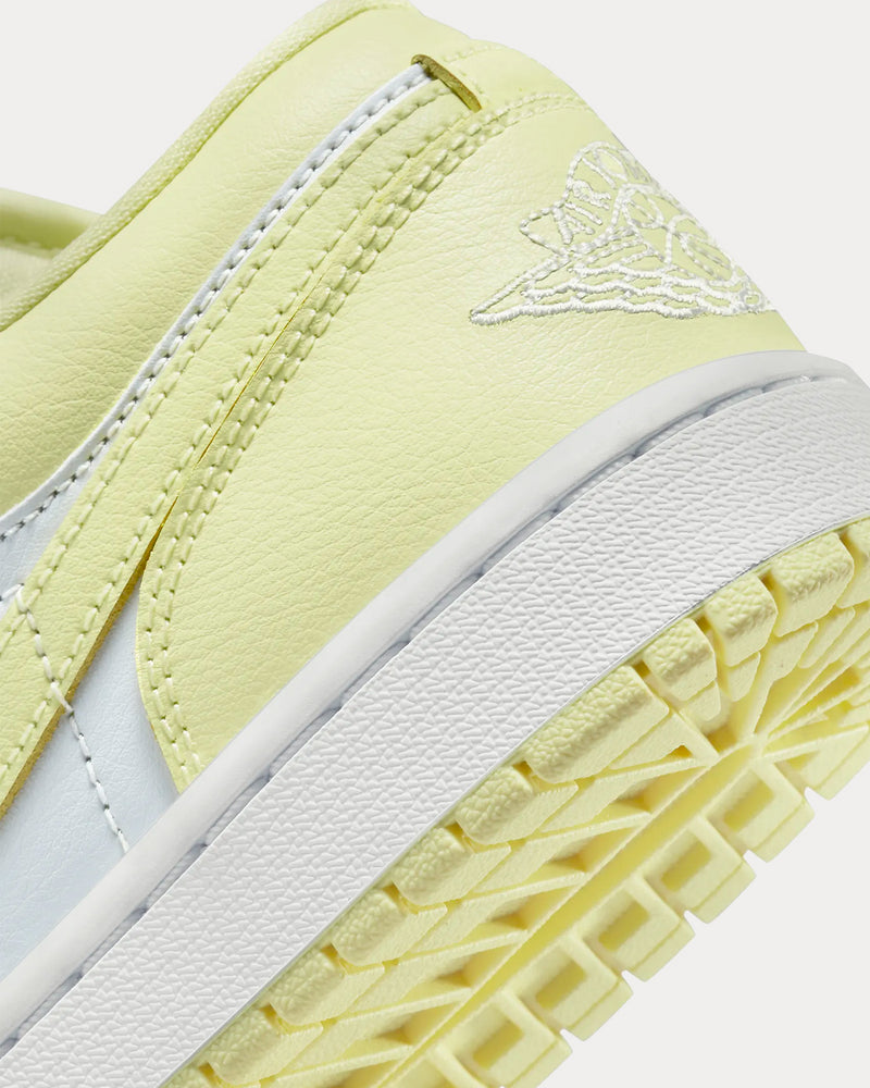 Jordan Air Jordan 1 Low Pure Platinum / White / Citron Tint Low Top Sneakers - 5