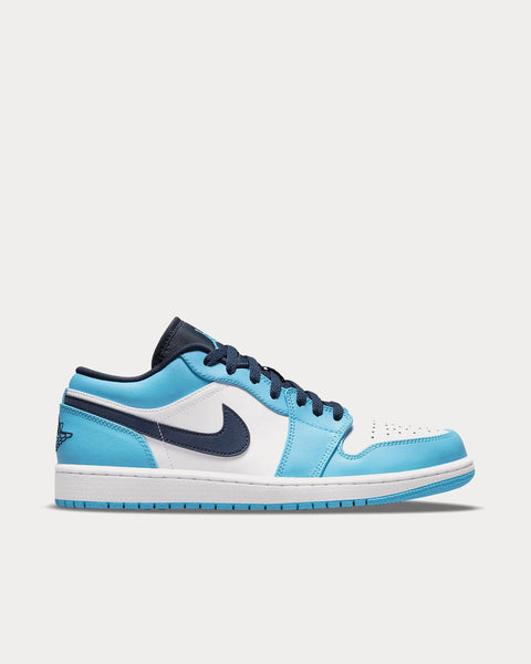 Pigment skat Havn Jordan Air Jordan 1 White / Obsidian / Dark Powder Blue Low Top Sneakers -  Sneak in Peace