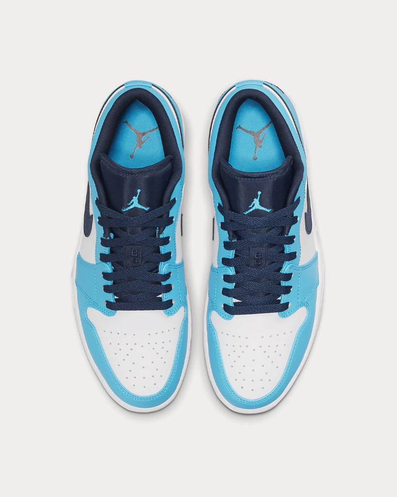 Jordan Air Jordan 1 White Obsidian Dark Powder Blue Low Top