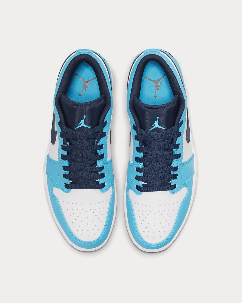 Jordan Air Jordan 1 White / Obsidian / Dark Powder Blue Low Top Sneakers - 2