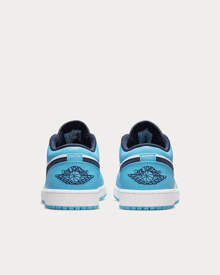 Jordan Air Jordan 1 White / Obsidian / Dark Powder Blue Low Top Sneakers - 4