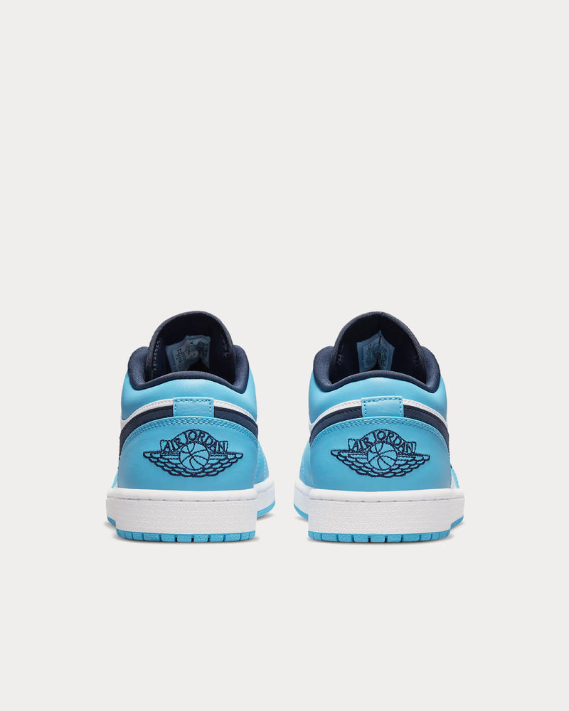 Jordan Air Jordan 1 White / Obsidian / Dark Powder Blue Low Top Sneakers - 4